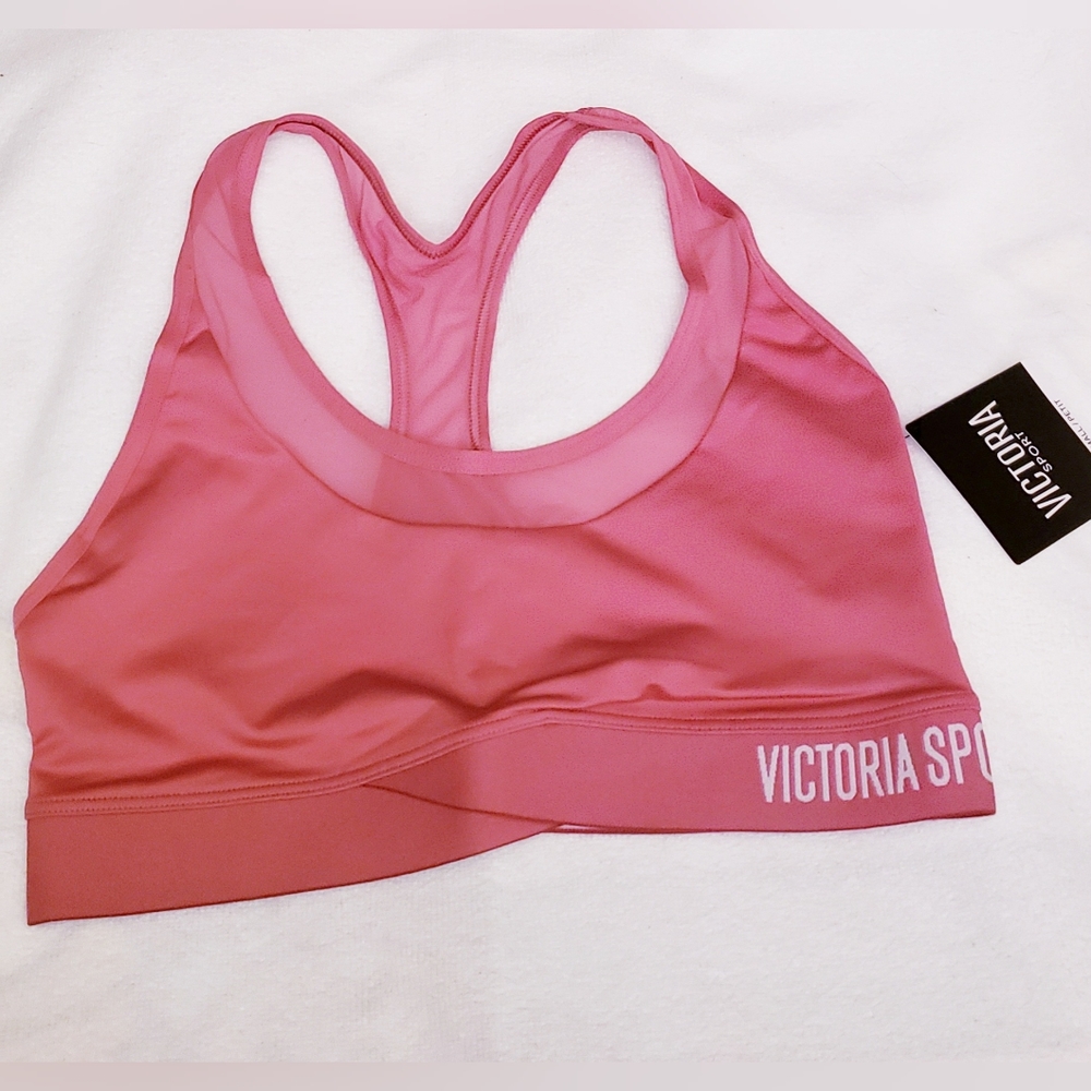 Victoria Sport RacerBack Salmon Pink Sports Bra